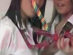 Blistering school girl lesbians